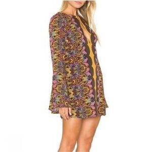 Free People Multicolor Patterned Mini Dress
